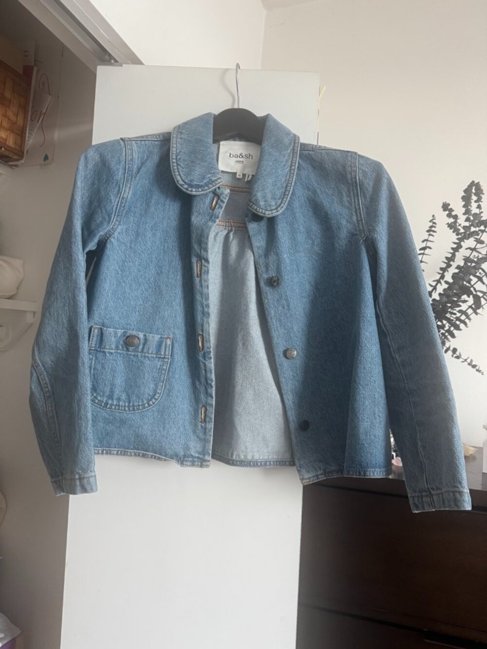 ba&sh Light-Wash Denim Jacket
